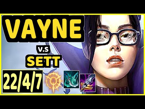 DEFT (VAYNE) vs SETT - 22/4/7 KDA MID GAMEPLAY - KR Ranked GRANDMASTER