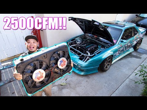Flex-A-Lite 2500CFM Fan Upgrade on Chuck's 1JZ S13!