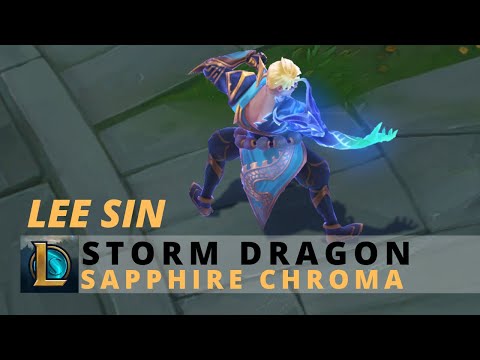 Storm Dragon Lee Sin Sapphire Chroma - League Of Legends