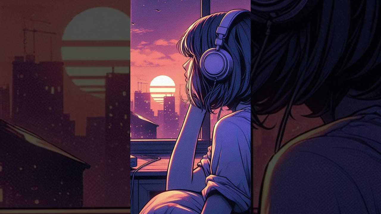 Lofi Girl | Lofi Vibes at Sunset   #lofi #chill #lofibeats #nightlofi  #lofigirl #dreamynights