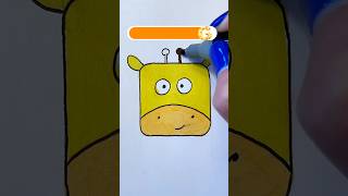 How to draw a giraffe step by step easy for kids🦒