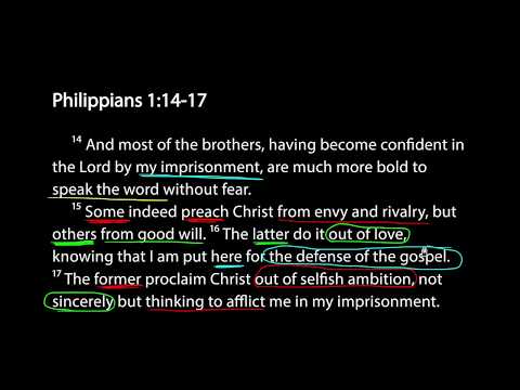 Savoring Scripture - Philippians 1:14-17