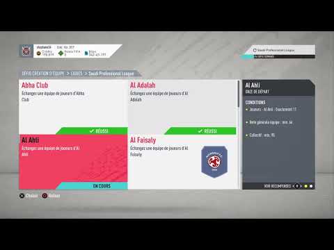FIFA20 SBC / DCE LIGUE SAUDI PROFESSIONAL LEAGUE - AL AHLI - SOLUTION PAS CHER