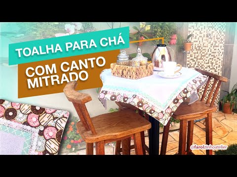 HOW TO MAKE A TEA TOWEL WITH A MITERED CORNER | Made with a dish towel, make crafts and sell