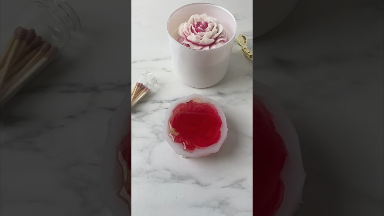 How to make a two-toned flower candle | DIY Candle Making, Crafting, Gift Ideas