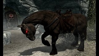 Skyrim- Лучший конь в игре Тенегрив (+уникальный крик)
