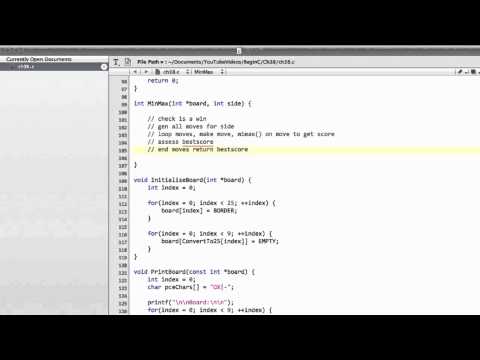 Beginning C Programming - Part 38 - Tic Tac Toe #9 - Proper AI with MinMax