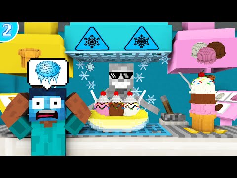 🍨Work At Ice Cream Place - Minecraft Animation