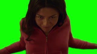 Zendaya smiling Challengers green screen