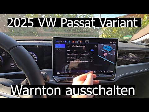 2025 VW Passat Variant - Deactivate speed warning tone