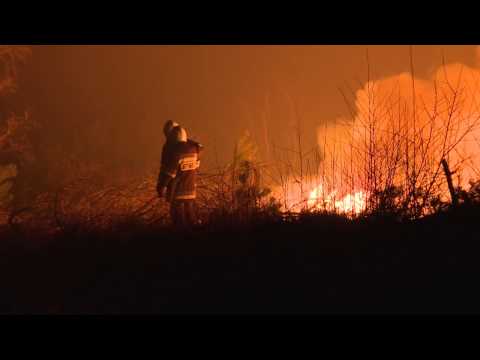 Pożar wysypiska śmieci w Brożku