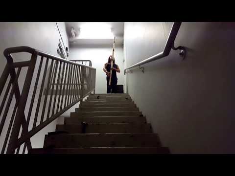 Fujara improvisation in concrete stairwells by. Daniel Shaw