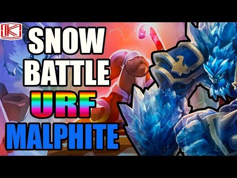 SNOW BATTLE URF MALPHITE - 1 SEC CD Q - League of Legends