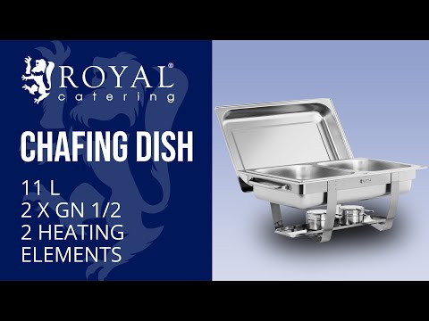 Produktvideo - Chafing dish - 2 x GN 1/2 - 11 l - inkl. 2 brændere