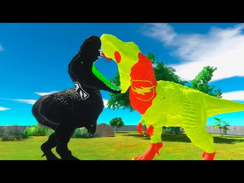 SUPERMAN vs FLASH T REX DEATHRUN - Animal Revolt Battle Simulator
