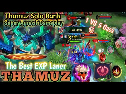 Thamuz The Best Exp Lane | Build Latest Thamuz | Thamuz Mlbb!!!