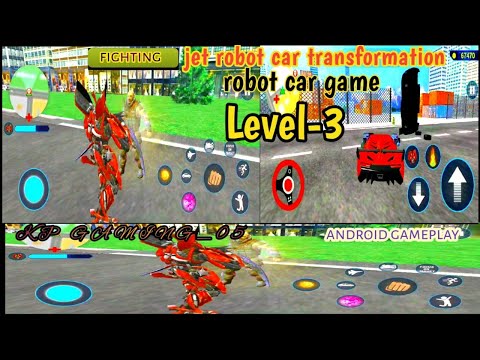 jet robot car transformation:- robot car game_Level-3 multiple transformation robot car game