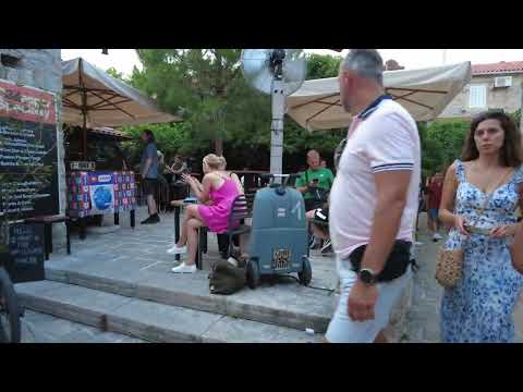 🌞Budva, Old Town, Marina, Montenegro, 🌡T+33C°,  July - Walking Tour - Travel Guide  #43/3