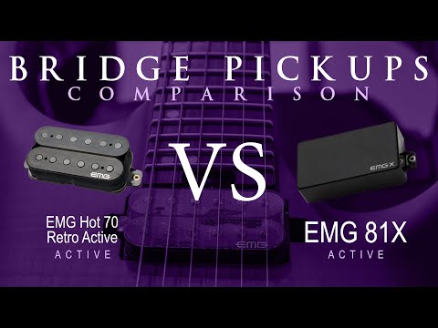 EMG HOT 70 RETRO ACTIVE vs EMG 81X - Bridge Pickup Guitar Tone Comparison Demo