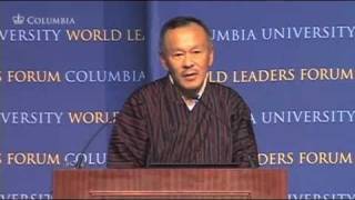 Prime Minister of the Kingdom of Bhutan, Jigmi Y. Thinley at World Leaders Forum