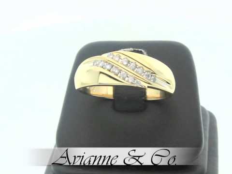 10K Yellow Gold Mens Diamond Ring 0.50 Ctw