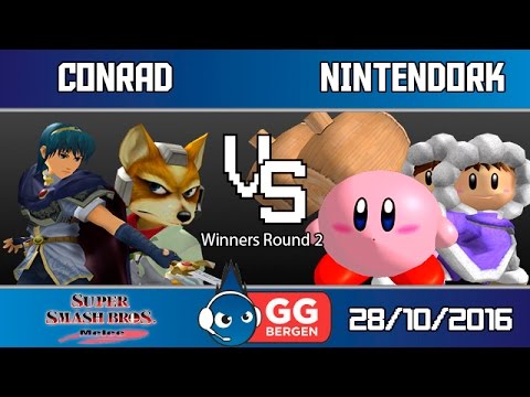 GG Bergen FS XII - Conrad (Fox, Marth) vs. NintendOrk (IC, Kirby)  - Winners Round 2 - Melee