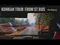 MSRTC Bus Travels Through Rural Konkan Kudal Dhamapur Malvan