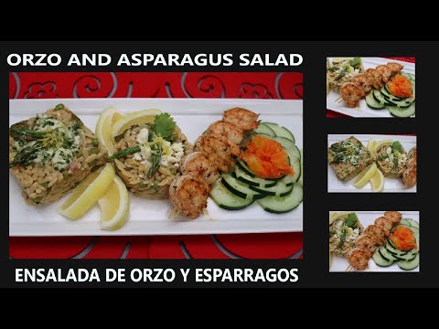 Pasta Recipes: Lemon orzo asparagus salad fancy dinner for four under $20.00