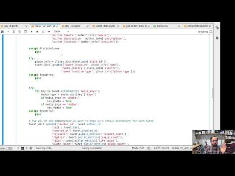 Follow up video for getting location and media data from Twitter Academic API