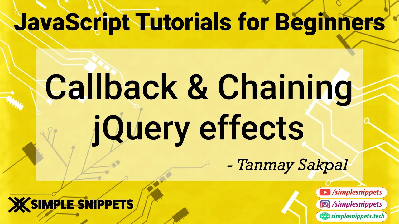 44 - jQuery Callback and Chaining | jQuery tutorials for Beginners