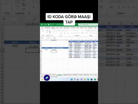 Excel I ID koda görə maaşı tap IINNABI  #exceltips #quicktips
