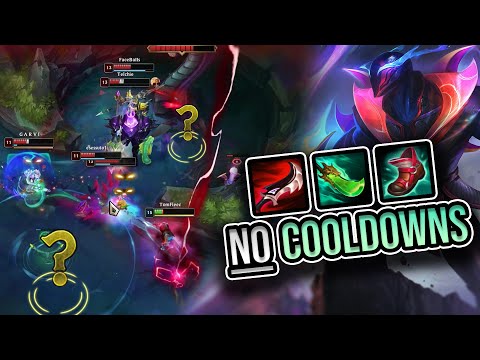 I built full ability haste on Zed | 1V5 PENTAKILL!!!