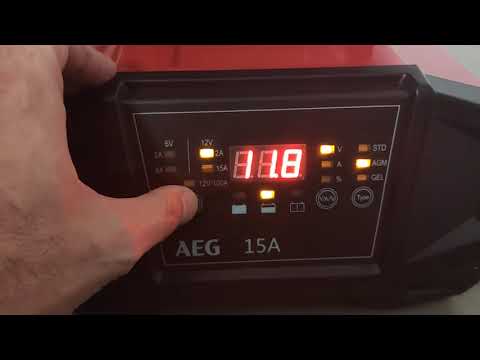 Car battery charger with jump-start function AEG 158009 15 Ampere automotive