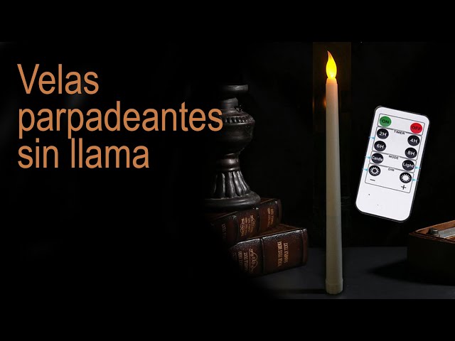 Vídeo relacionado con Homemory Velas parpadeantes sin llama con cadena de luces, velas que funcionan con pilas con control remoto y temporizador, luces de hadas integradas, velas LED irrompibles, gris, 3 pulgadas de