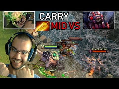 Unkillable Underlord Carry VS Broodmother Mid Lane | Gameplay Dota 2