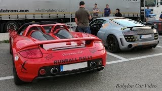 preview picture of video 'Porsche Carrera GT donut - Runball Rally 2014'