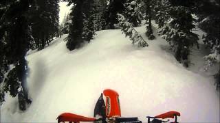 preview picture of video 'Timbersled Snow bike ktm 450 mullan idaho'