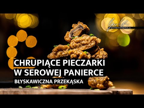 CHRUPIĄCE PIECZARKI W SEROWEJ PANIERCE - SZYBKI PRZEPIS NA PRZEKĄSKĘ - 4K