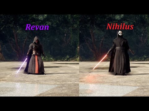 Revan & Darth Nihilus vs Plo-Koon & Anakin in Star Wars Battlefront II. (PC, Modded)