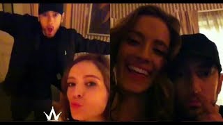 Eminem and his hot “girlfriend” chilling out in hotel room. Might this be “River” teaser?