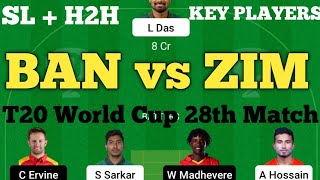 BAN vs ZIM Dream11 Prediction | Bangladesh vs Zimbabwe Dream11 Team | ZIM vs BAN Dream11 T20.
