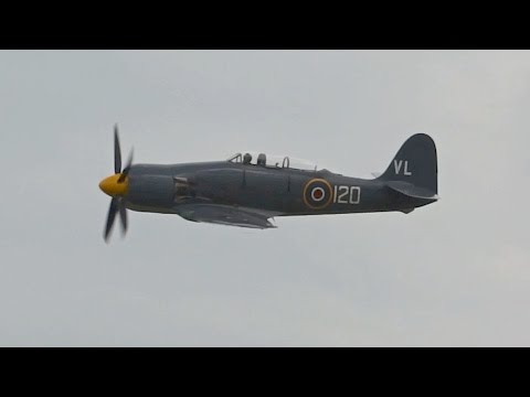 Hawker Sea Fury FB11 T20 Royal Navy Historic Flight flying Display RIAT 2012 AirShow