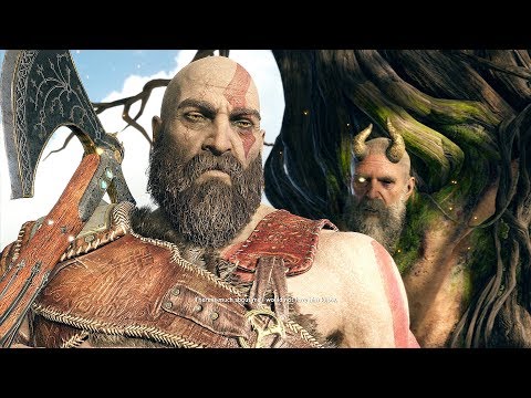 God of War 4 2018 Top of the Mountain Mimir`s Head No Damage Walkthrough Part 29  PS4 PRO