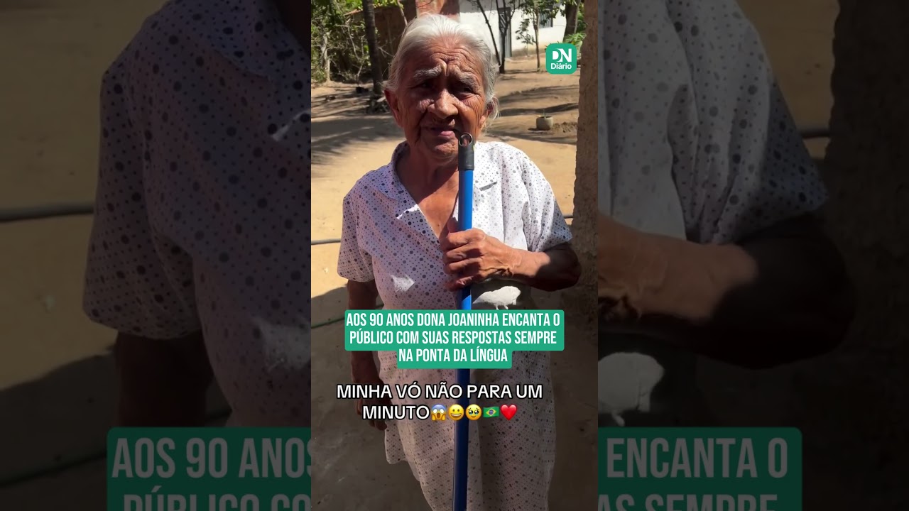 Imagem da notícia Aos 90 anos 'vovó Joaninha'  viraliza com o neto mostrando a vida simples no interior