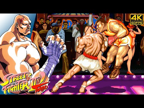 Street Fighter II Turbo: Hyper Fighting - Sagat (Arcade / 1992) 4K 60FPS