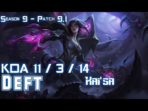 Deft KAI'SA vs CASSIOPEIA Bot - Patch 9.1 KR Ranked