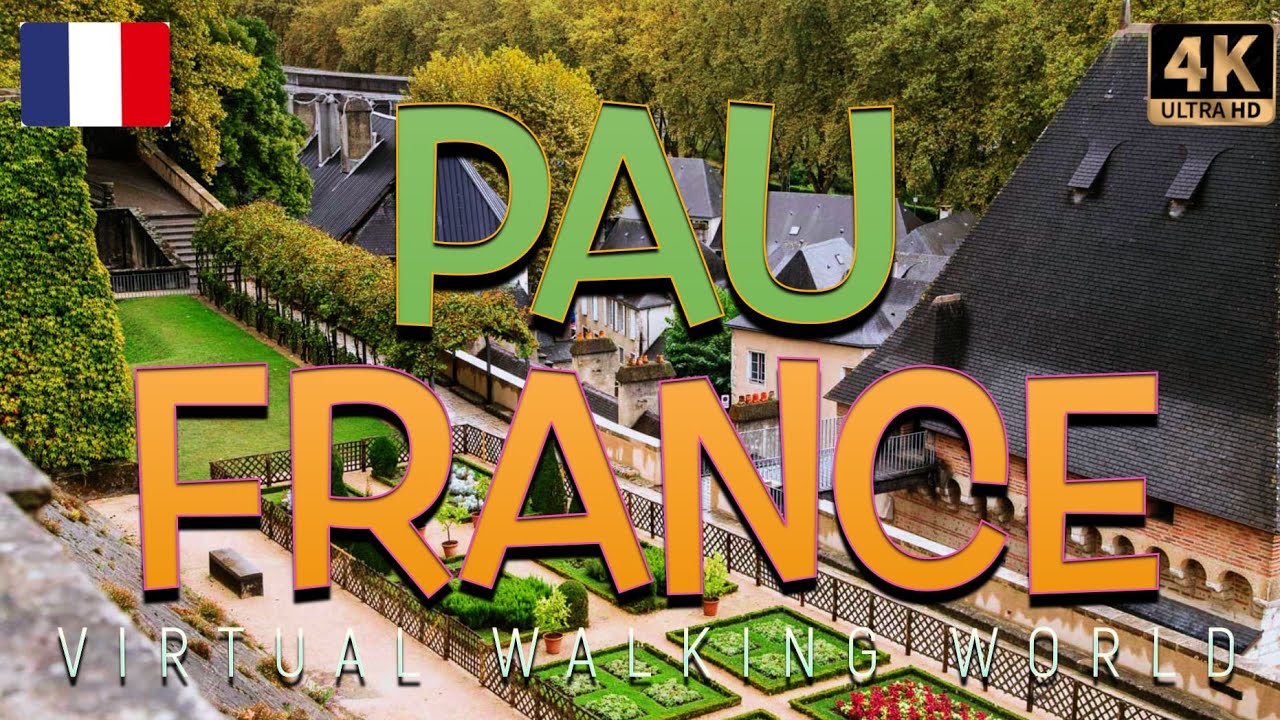 Immersive street-level walking tour through Pau Chateau, France, showcasing authentic urban landscapes, local architecture, and the vibrant atmosphere of the city's neighborhoods