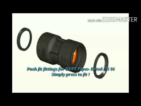 Push Fit fittings for HDPE pipes