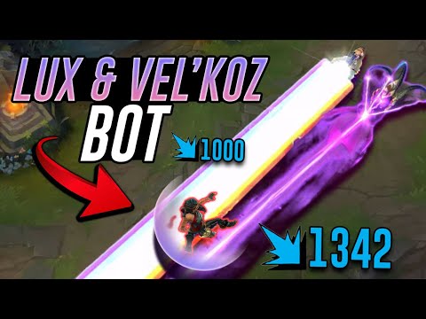 Lux + Vel'koz | The Ultimate Poke Double Laser Bot Lane!