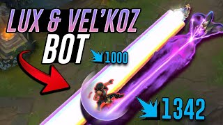 Lux + Vel'koz | The Ultimate Poke Double Laser Bot Lane!